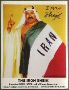 Iron Sheik Iran flag Autograph